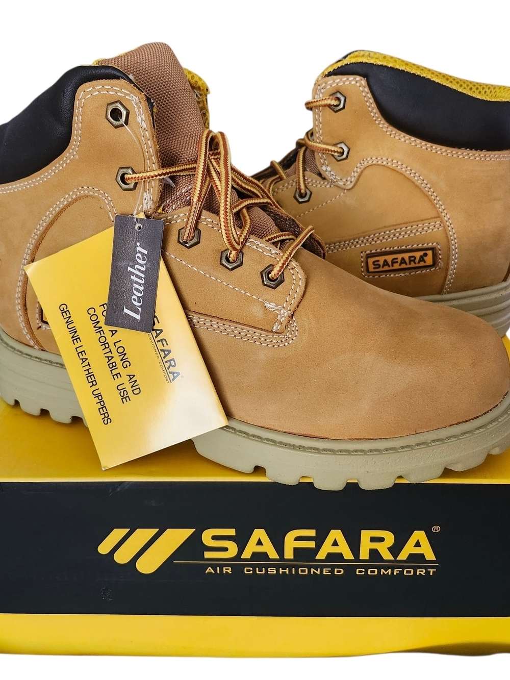 Men's Safara Tan Work Boots - Picture 2 of 13